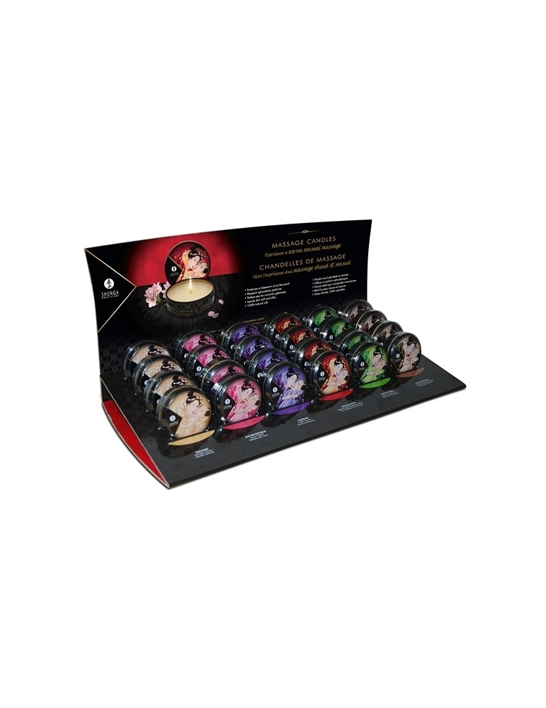 Présentoir Bougies de massage Shunga x24 Présentoir Bougies de massage Shunga x24