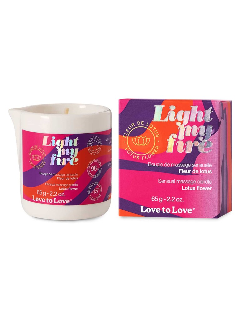 Bougie de Massage Light My Fire 65g Fleur de Lotus Bougie de Massage Light My Fire 65g Fleur de Lotus