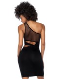 Robe de soirée asymétrique noire - MAL40004BLK Robe de soirée asymétrique noire - MAL40004BLK