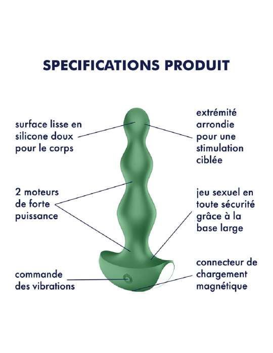 Plug anal vibrant vert Lolli plug 2 Satisfyer - CC5972720020