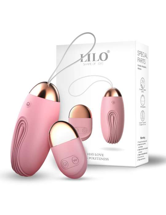 Oeuf vibrant rainuré rose USB avec télécommande - TOD-008PNK
