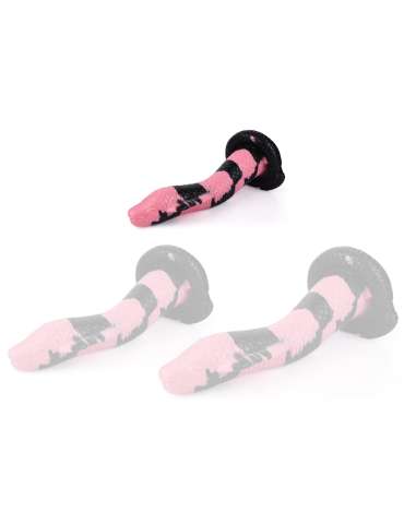 Gode Cobra Snake S 18 x 5cm Noir-Rose