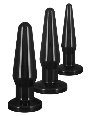 Lot de 3 plugs Best Butt Noirs