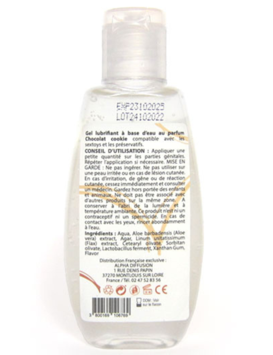 Lubrifiant à base d'eau 100% naturel Chocolat Cookie 90 ml - SEZ088