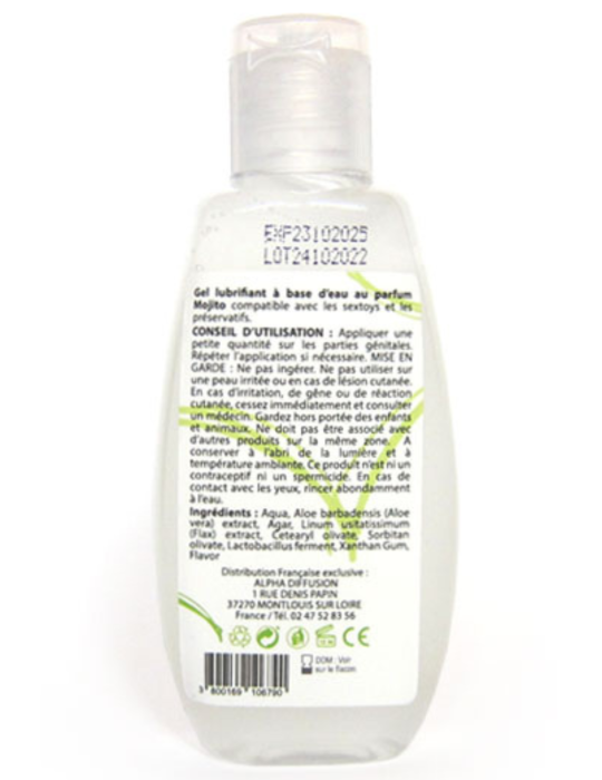 Lubrifiant à base d'eau 100% naturel Mojito 90 ml - SEZ084