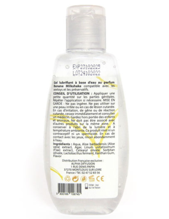 Lubrifiant à base d'eau 100% naturel Banane Milkshake 90 ml - SEZ083