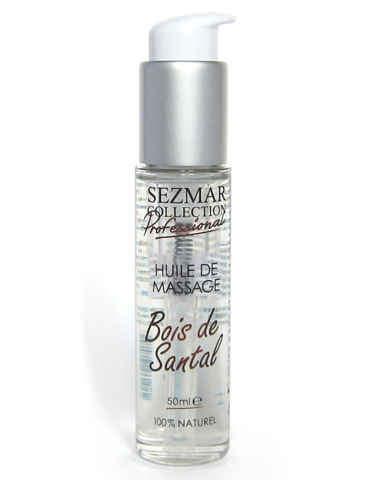 Huile de massage professionnelle Bois de Santal 100% naturelle 50 ml - SEZ092