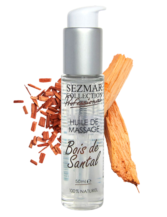 Huile de massage professionnelle Bois de Santal 100% naturelle 50 ml - SEZ092