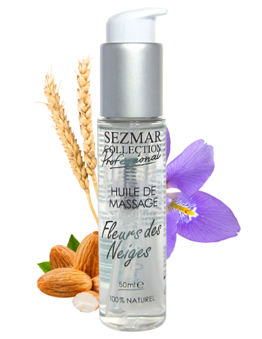 Huile de massage professionnelle Fleurs des Neiges 100% naturelle 50 ml - SEZ095