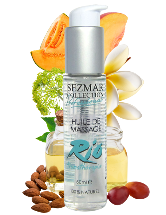 Huile de massage professionnelle RIO 100% naturelle 50 ml - SEZ098