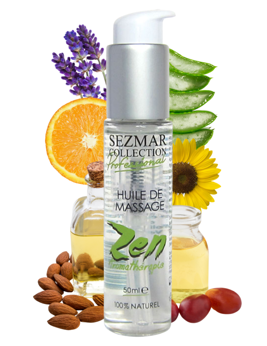 Huile de massage professionnelle ZEN 100% naturelle 50 ml - SEZ099