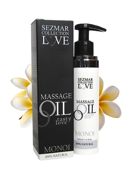 Huile de massage comestible 100% naturelle monoï 100ml - SEZ065100ML