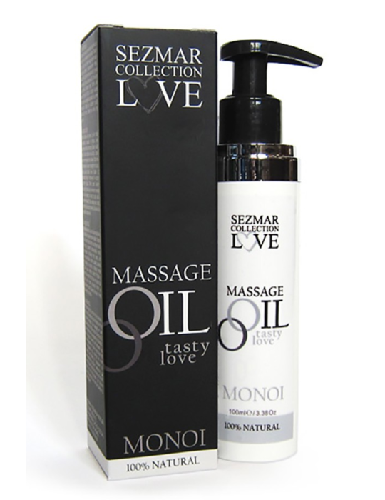 Huile de massage comestible 100% naturelle monoï 100ml - SEZ065100ML