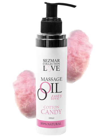 Huile de massage comestible Barbe à papa 100ml - SEZ053A