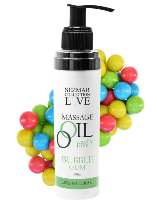Huile de massage comestible bubble gum 100ml - SEZ051A
