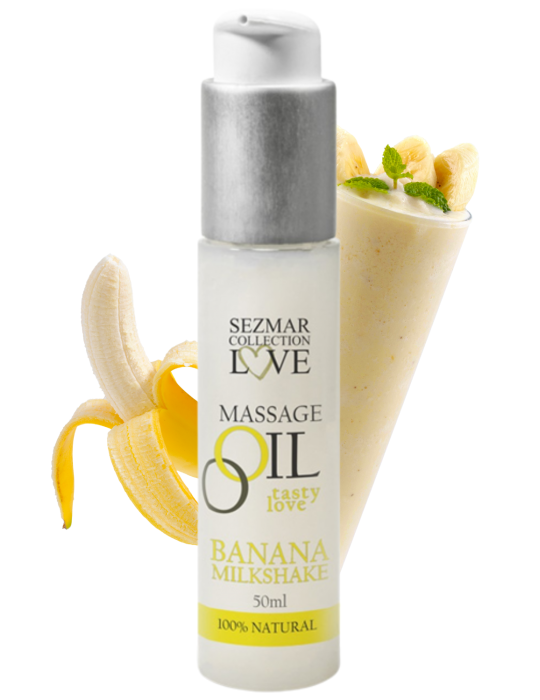 Huile de massage comestible milkshake banane 50ml - SEZ001