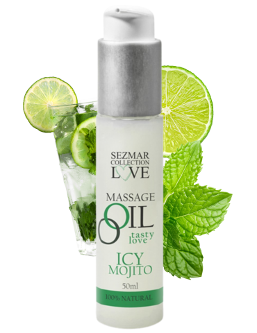 Huile de massage comestible mojito menthe 50ml - SEZ005