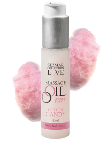 Huile de massage comestible Barbe à papa 50ml - SEZ053