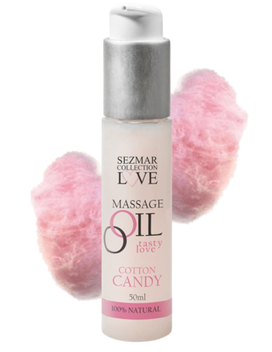 Huile de massage comestible Barbe à papa 50ml - SEZ053