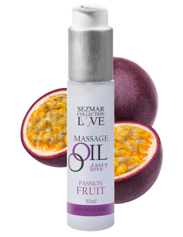 Huile de massage comestible Fruit de la passion 50ml - SEZ052