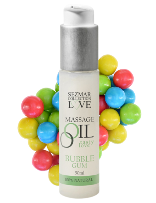 Huile de massage comestible bubble gum 50ml - SEZ051