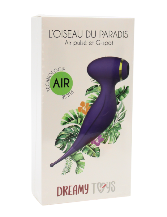 Oiseau du Paradis - Vibromasseur 2 en 1 avec vibration clitoridienne par membrane et embout stimulateur rouge - CR-820RED