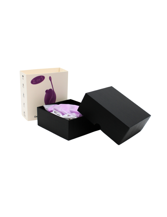 2en1 Stimulateur clitoridien à picots par aspiration avec son œuf vibrant à distance violet - 0-B0009PUR