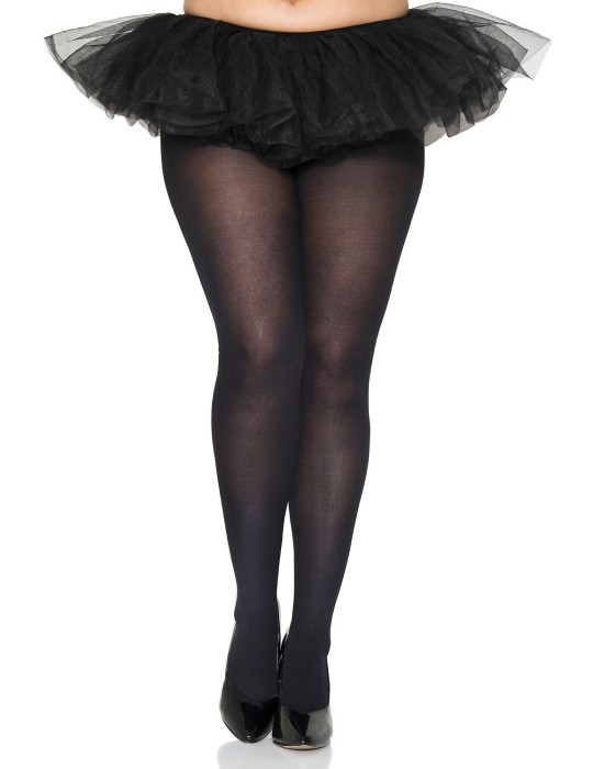 Collant grande taille fantaisie opaque noir - MH747XBLK Collant grande taille fantaisie opaque noir - MH747XBLK