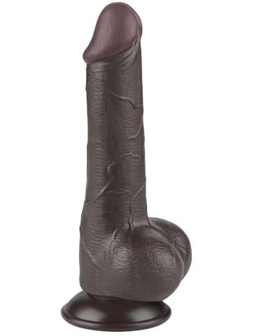 Gode avec Bourses Sliding Skin 13 x 3.8cm Noir