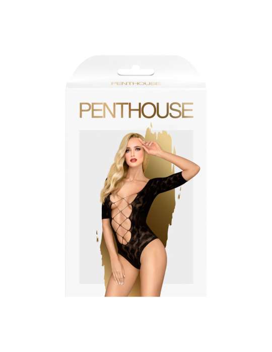 Body noir manche trois quart Salute me - PH0114BLK