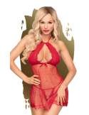 Nuisette et string assorti Rouge Libido boost - PH0010RED Nuisette et string assorti Rouge Libido boost - PH0010RED