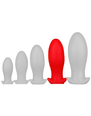 Plug silicone Saurus Egg XL 16.5 x 7.3cm Rouge