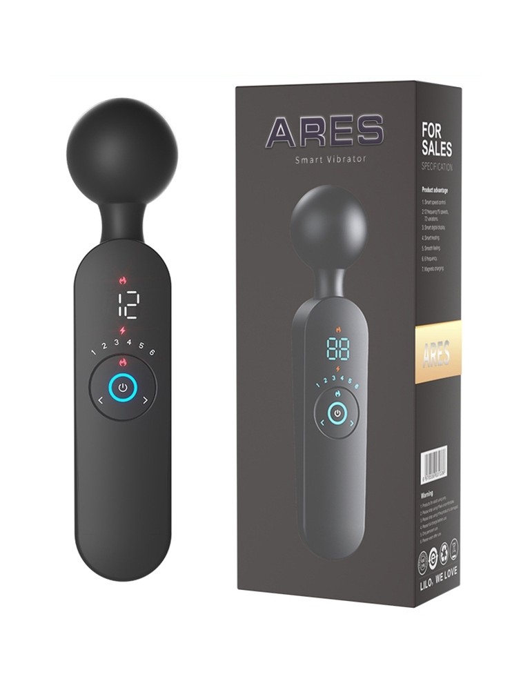 Wand chauffant Atlas Noir - Tête 50mm