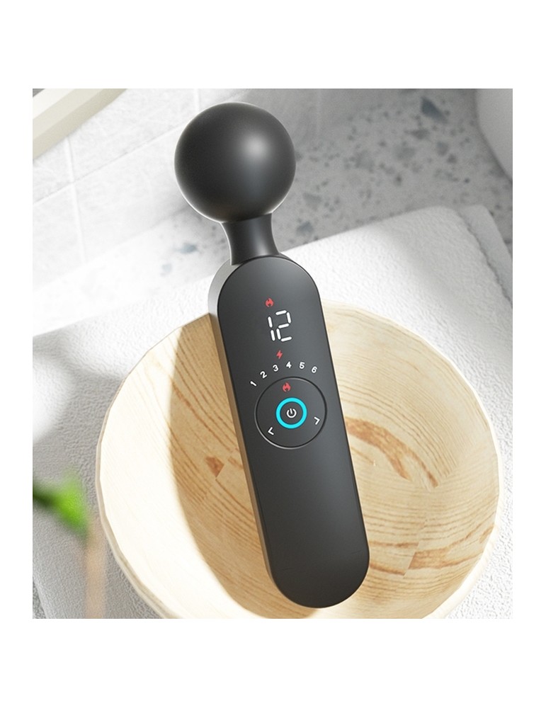 Wand chauffant Atlas Noir - Tête 50mm