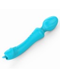 Wand Vibrant avec Langue Magic Head 20cm Turquoise