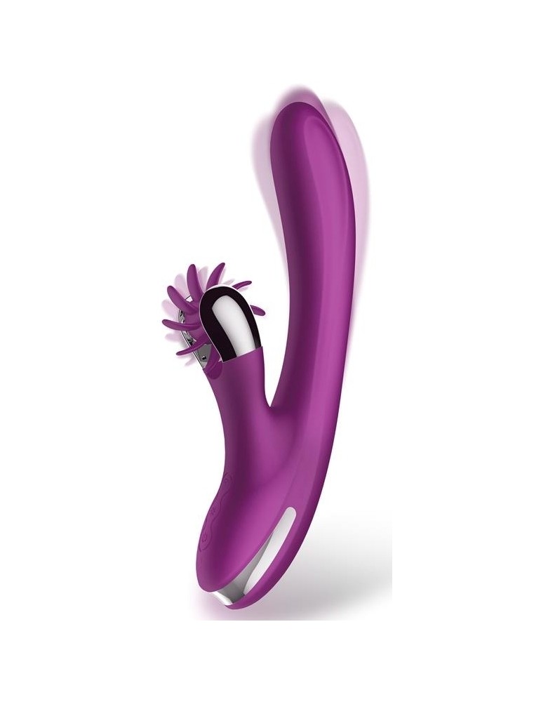 Vibro Rabbit Vibrating Double 10 x 3.5cm Violet