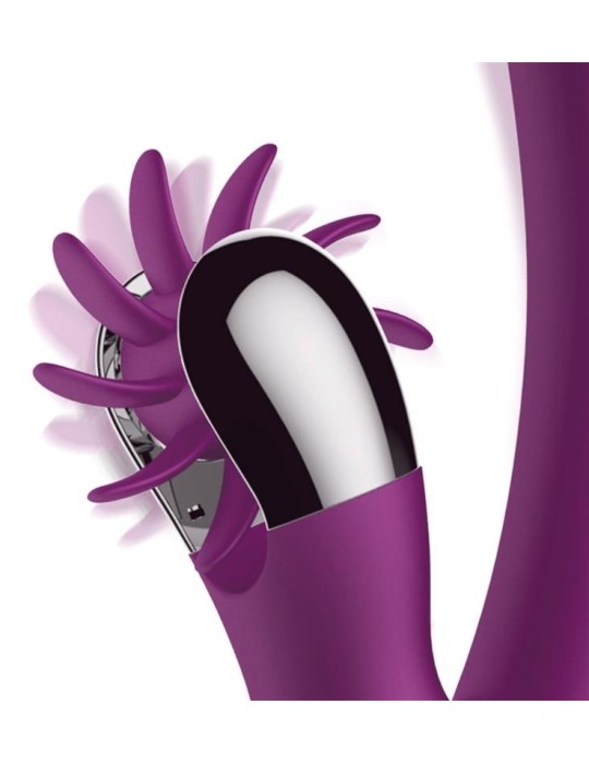 Vibro Rabbit Vibrating Double 10 x 3.5cm Violet