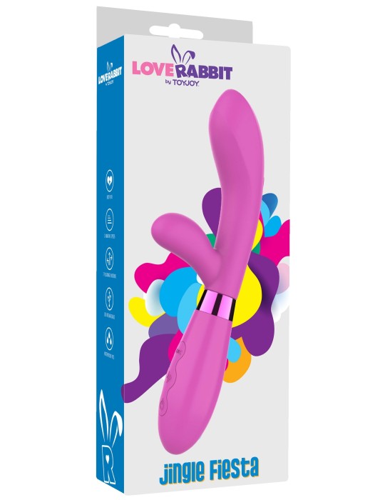 Vibro Rabbit Jingle Fiesta 20cm Rose