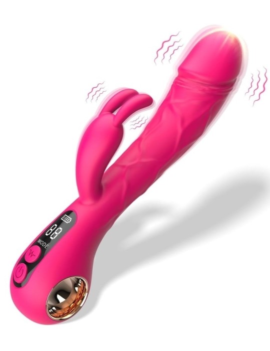 Vibro Rabbit Spotbit 14 x 3.7cm Rose