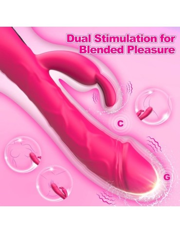 Vibro Rabbit Spotbit 14 x 3.7cm Rose 2