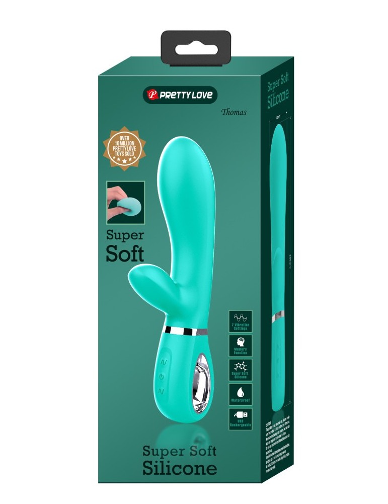 Vibro Rabbit Thomas 11 x 3.8cm Turquoise