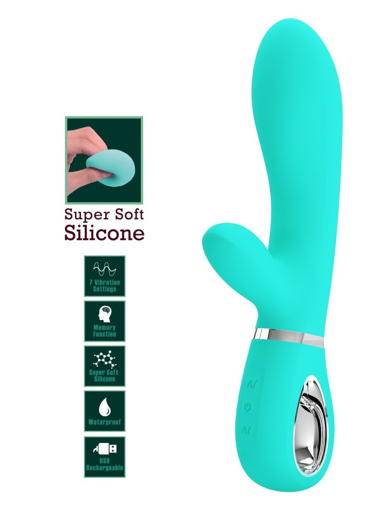 Vibro Rabbit Thomas 11 x 3.8cm Turquoise