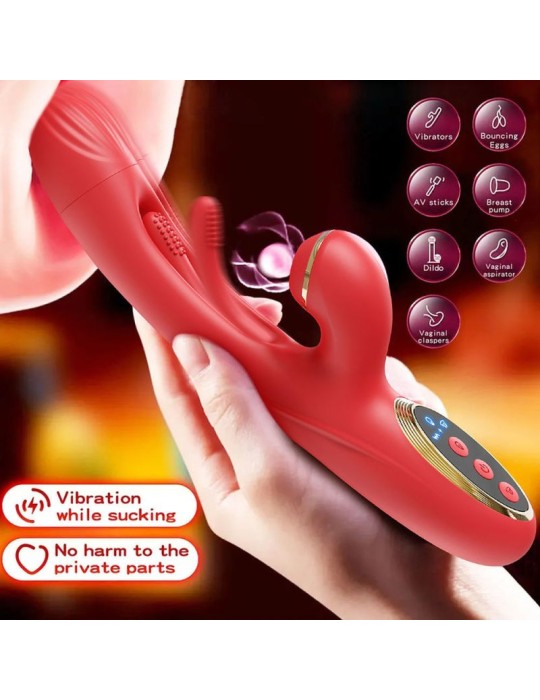 Vibro Rabbit Clitsuck 13 x 3.6cm Rouge