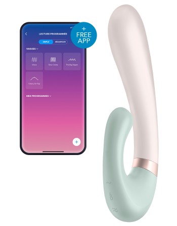 Stimulateur Point G connecté Heat Wave Satisfyer 14 x 3.5cm Menthe