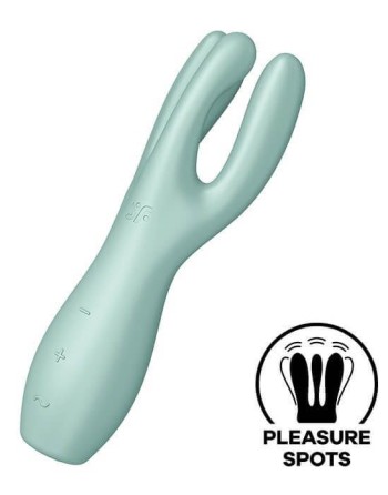 Stimulateur de clitoris Threesome Satisfyer 14cm Vert