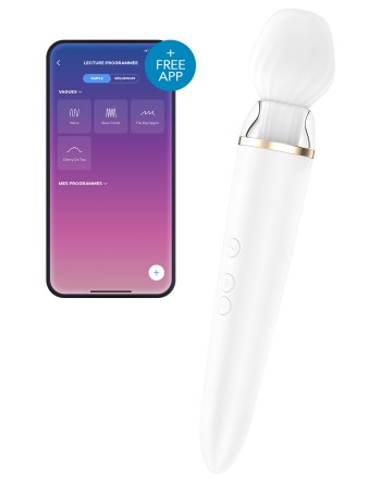 Double Wand-er Satisfyer 33cm Blanc