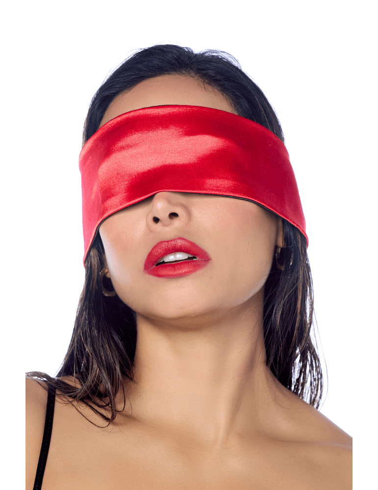 Accessoire coquin en satin réversible noir  rouge - MAL128BKRD Accessoire coquin en satin réversible noir  rouge - MAL128BKRD