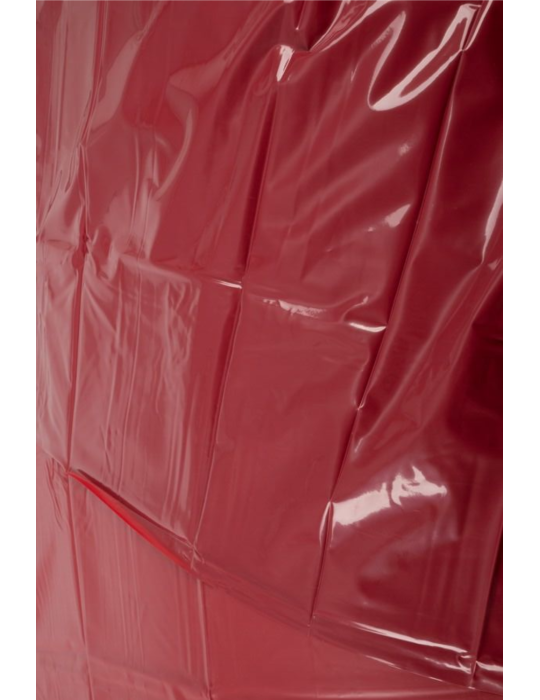Drap de lit en vinyle rouge 200 x 230 cm - R250422