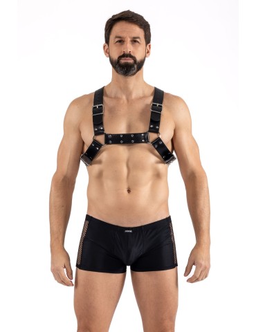 Harnais homme simili cuir avec sangles croisées dans le dos - LM302412152