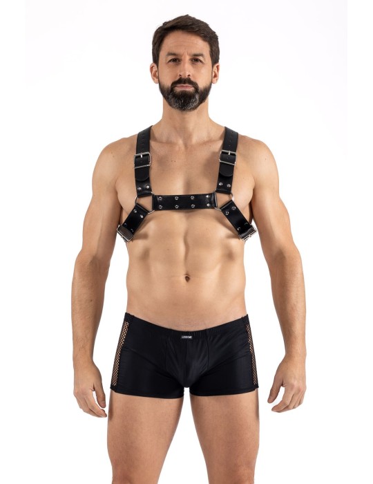 Harnais homme simili cuir avec sangles croisées dans le dos - LM302412152 Harnais homme simili cuir avec sangles croisées dans le dos - LM302412152